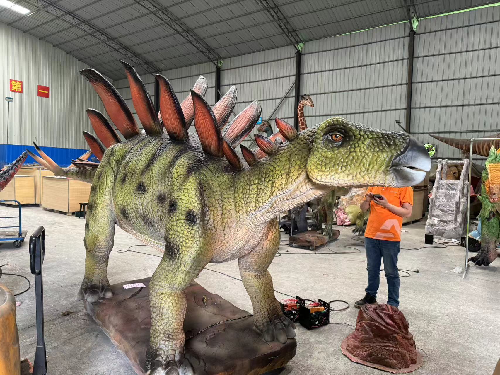 Dino Park High-quality Professional Animatronic Dinosaur Stegosaurus 6m Model