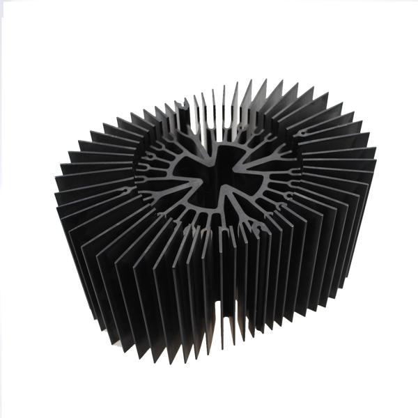Anodized Black Aluminum Extrusion Processing Extruded Heat Sink Plates