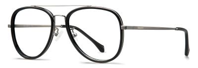 Unisex Aviator Eyeglasses Optical Frames , Plastic Metal Mixture Eyeglass Frames Designer