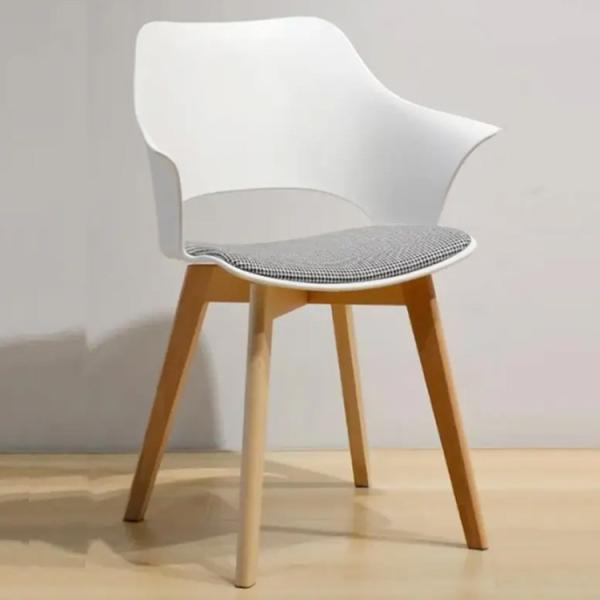 Cadeira de lazer moderna de plástico PP móveis ergonômicos para sala de estar