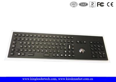 Full Keys Industrial Trackball Keyboard Electroplated Black Metal Keyboard 103 Keys
