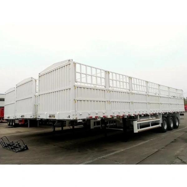Self-dumping 3 Axles 4 Axles Bulk Cargo Fence Cargo Side Wall Semi Trailer 50-80