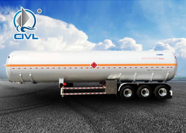 62m3 LPG Trailer Semi Trailer Trucks Stainless Steel For Lpg Transport Liquefied Gas