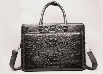 Crocodile leather men's handbag fashion new one-shoulder slant across business handbags fashion briefcases