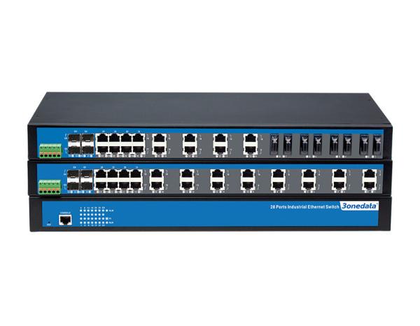 28-port 100M/Gigabit Layer 2 Managed Industrial Ethernet Switch