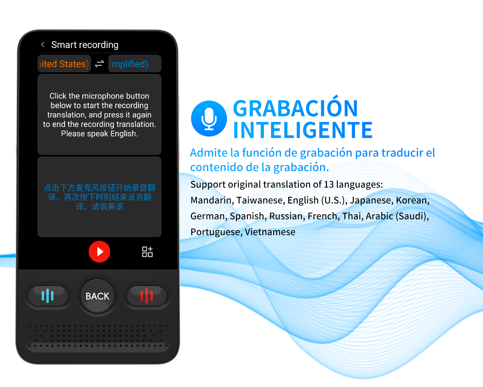 160 Languages DeepSeek AI Mini Translator Device Vietnamese Laotian Russian English Spanish
