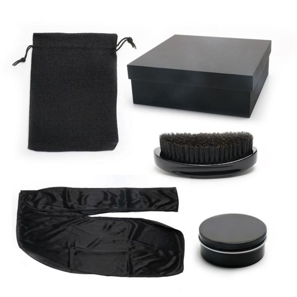 Custom 360 Waves Care Gift Kit  Silk Durag Hair Pomade With Wave Brushes