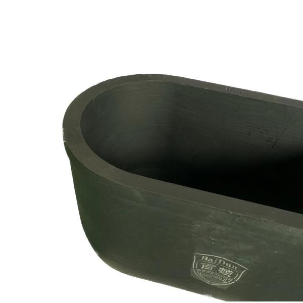 Cylindrical Clay Graphite Crucible Chemical Resistant For Melting Casting
