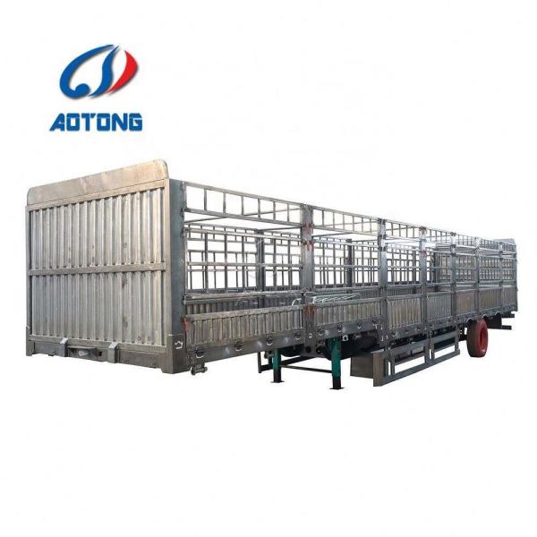3 eixos 60 toneladas de caminhão de carga aberta de cama plana Trailers de vedação de estaca com 2 JOST King Pin