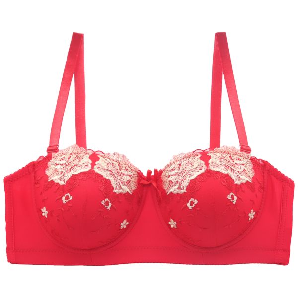 Women Embroidery Lace Bra Luxury Quality Convertible Straps 1/2 Cup Sexy Lingerie Lace Bra Wholesale Women