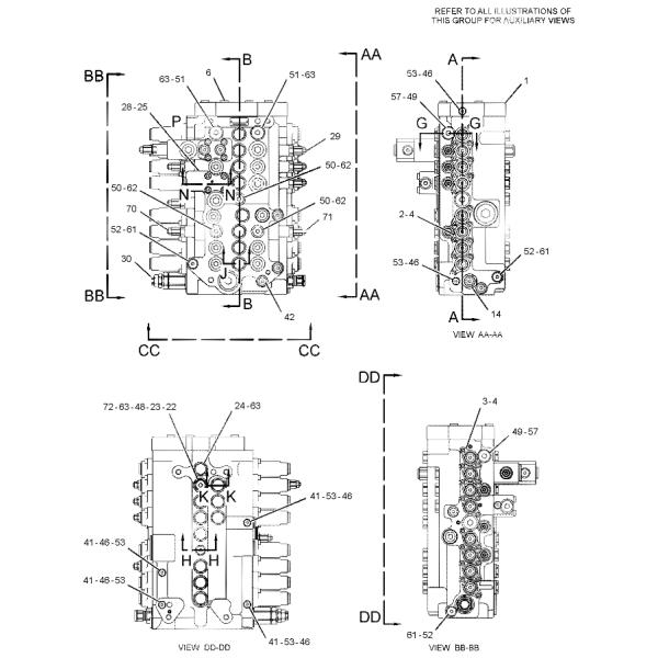 3327934 332-7934 E307D и 308D Мини экскаваторы Гидравлический главный клапан управления Части мини экскаваторов