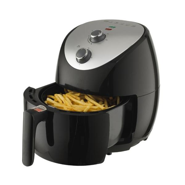 Black Family Size Air Fryer , 3.5 Liter Air Fryer Multifunction OEM Acceptable