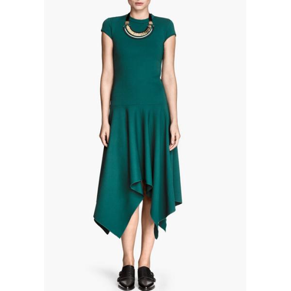 Women Cap Sleeve Asymmetric Dress