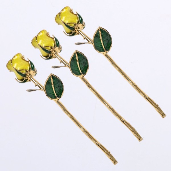 24K Gold-plated Rose Flowers From the Source Factory, 24K Eternal Flower Hot Sales, Qixi Festival Valentine's Day Gift