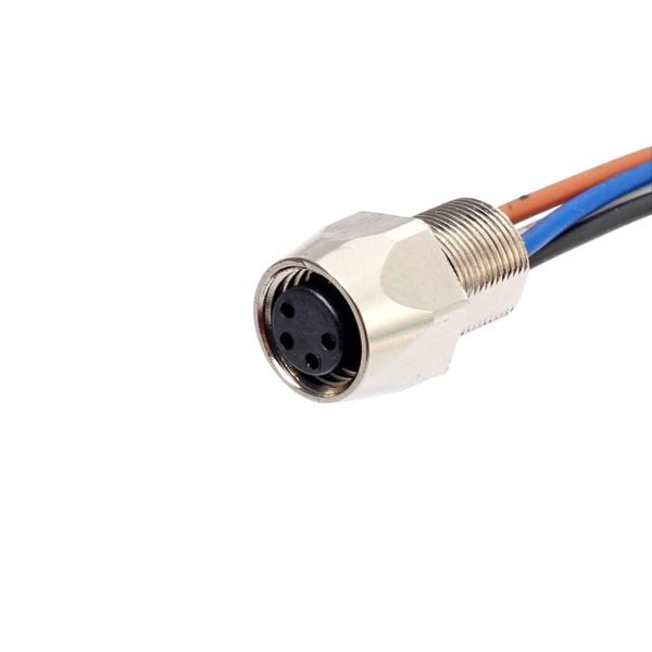 4 Pin M8 Socket 100mm Industrial Wiring Harness