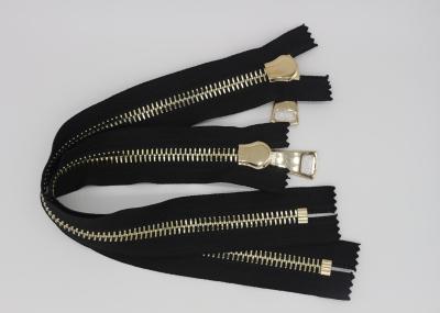 Gold Euro Teeth 36 Inch Heavy Duty Metal Zippers 10 # 12 # For Luggage / Shoes