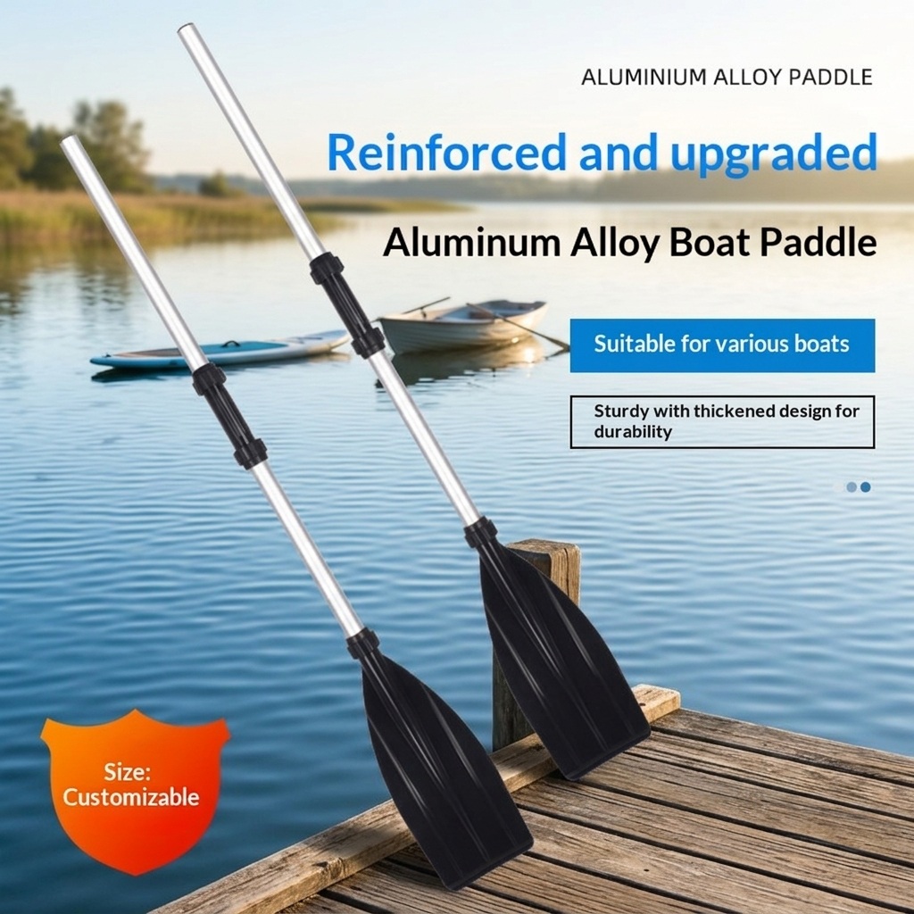 Paddle Wholesale Outdoor Water Sports Aluminum Alloy Rowing Paddle Kayak Inflatable Boat Hand-cranked Thickened Oar Paddleboard