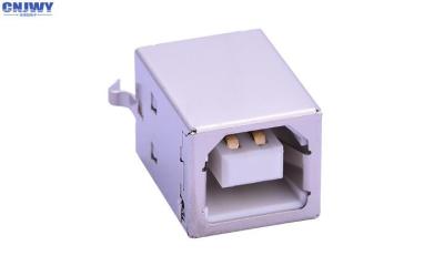 White Core Mini Usb Female Connector , 1.0A  Rated Current Mini Usb Connector