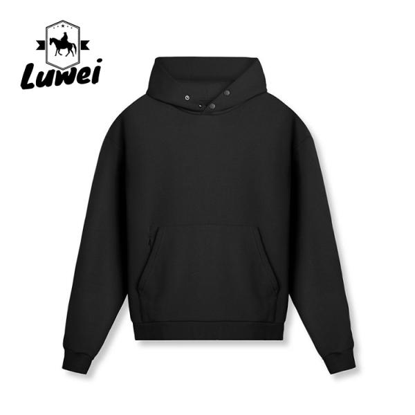 Сверхразмерные 35% хлопка 65% полиэстера Уличная одежда Фитинг Felpe Con Cappuccio Суицёрты хлопчатобумажные простые мужские куртки с капюшоном