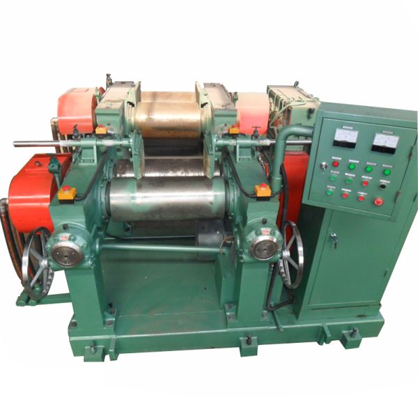 PLC Controlled Stainless Steel Two Roll Rubber Mixing Machine with 50-100kg/h Capacity