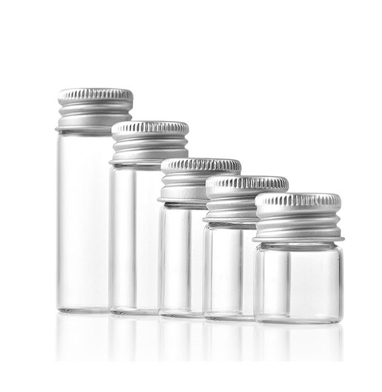 Laboratory Clear Flat Bottom Borosilicate Glass Test Tube Glass Tube with Screw Cap