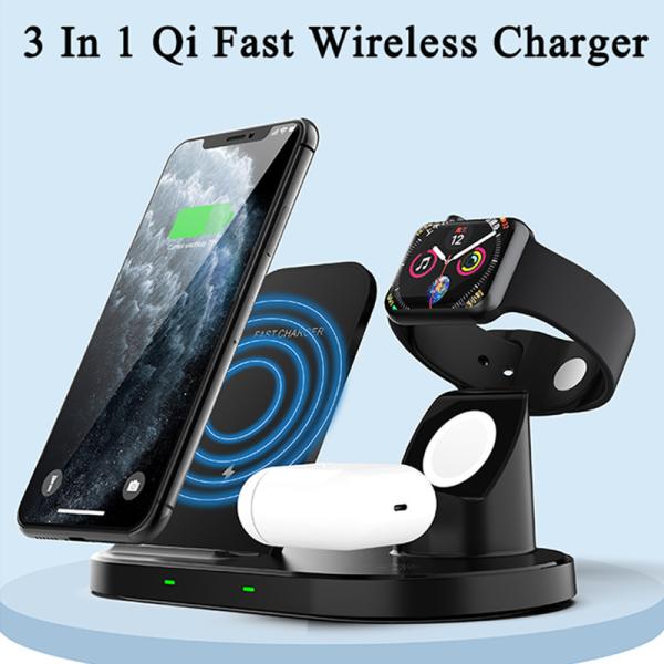 Wireless Charger,3 in 1 Wireless Charging Station Compatible with Garmin Watch Charger,Compatible for Samsung Galaxy and
