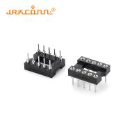 Socket double en ligne 2,54 mm DIP droit L 7,43 mm Contacts en laiton trou rond Tête féminine