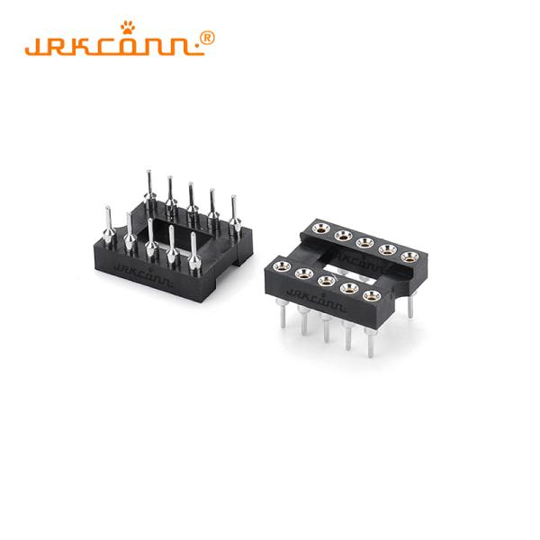 Dual-In-Line Socket 2.54mm Straight DIP L 7.43MM Brass Contacts Round Hole Female Header
