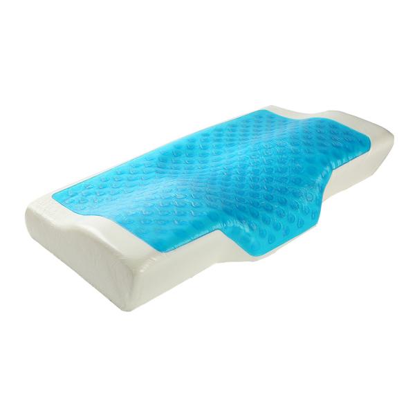 Travel Neck Cooling Memory Foam Pillow With Cooling Gel Soft Anti Pilling Cover