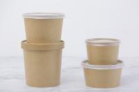 Bacia de papel imprimindo feita sob encomenda descartável da salada com a tampa para afastado
