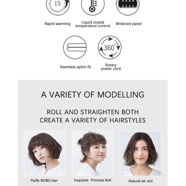 Manual Adjustment Ceramic Hair Straightening Iron Intelligent Type Other Intelligence