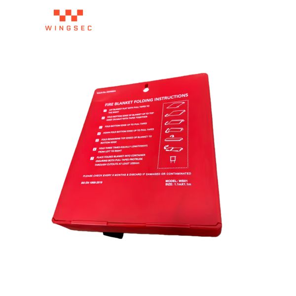 Couverture anti-feu blanche pour la cuisine 120x120cm, ignifugée