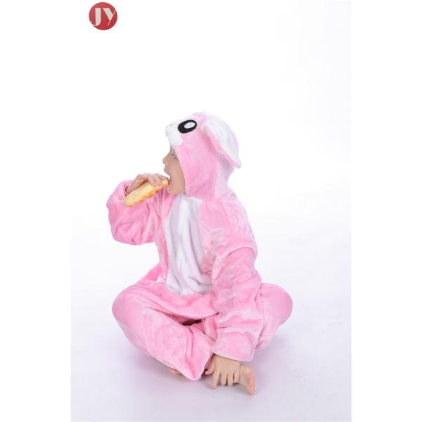 Wholesale Soft Animal Cosplay Pyjamas Children Sleepwear pink rabbit kids Pajamas Kigurumi Onesie
