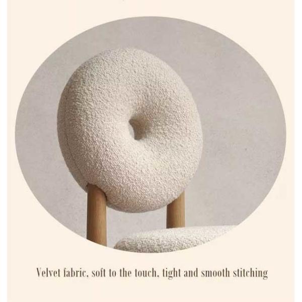 Chaises dinantes en bois de loisirs de tissu de chaise de style nordique unique de conception