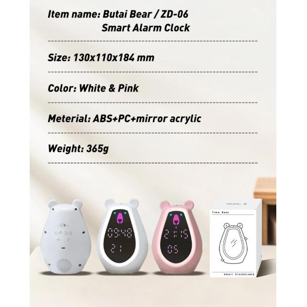 Relógio de alarme ativado por voz para o trem de sono infantil