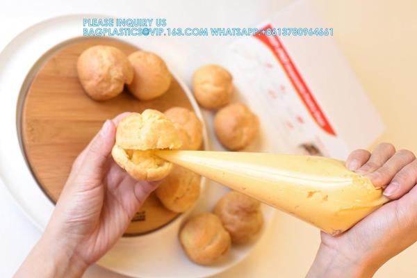 21-Inch Nonskid Ultra Thick Disposable Pastry Bags On Roll, Piping Bags On Roll, Decorating Piping Bags With Dispenser
