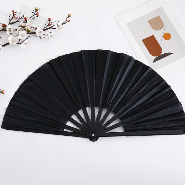 Factory Price 13-Inch Carved Jamaica Flag Folding Bamboo Fan for Carnival