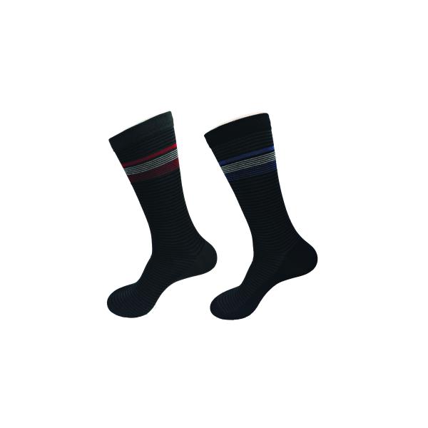 Black Elastane Anti - Bacterial Diabetic Friendly Socks For Unisex Adults