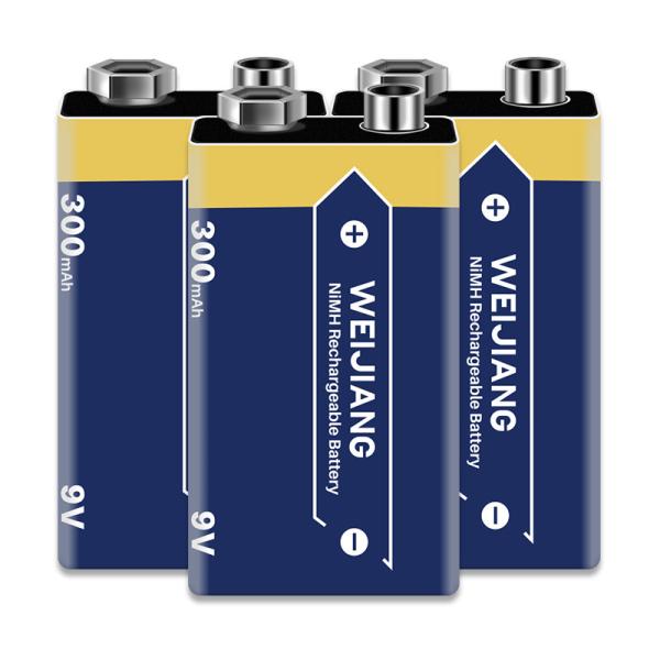 ODM Ipower 9V Rechargeable Battery 6F22 9 Volt Nickel Metal Hydride Battery 300mAh