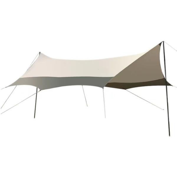 Toldo de acampamento exterior de Sun da máscara revestida de prata de Sun da tela com corda do vento