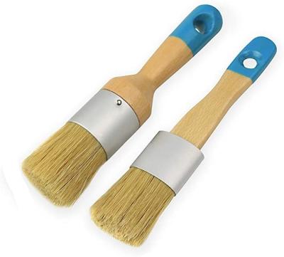 Escova de pintura de madeira da cera da cerda 1.2inch do porco para a mobília 5.7in por muito tempo