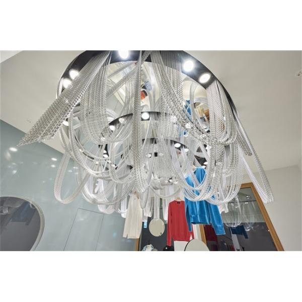 Декоративные черные металлические цепные ссылки занавески летящий экран Внешний