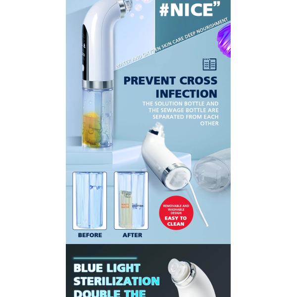 Vacuum Suction Blackhead Remover Pore Cleaner for Face Cleaning and Acne Removal Kit