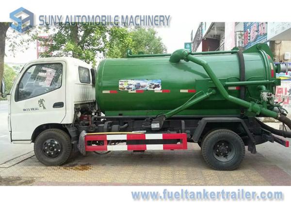 Foton 8CBM 8000L 8M3 Vacuum Tank Truck Cummins 140hp , 4x2 Sewage Suction Truck