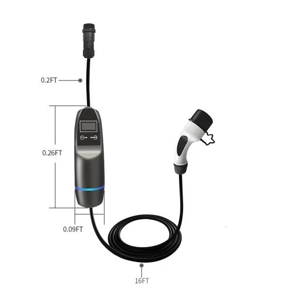 Type2 зарядное устройство для электромобилей 32A 1Phase 7kw зарядное устройство для электромобилей