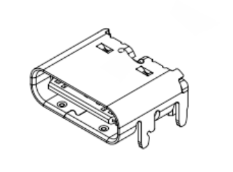 6P DIP USB Tipo C conector linha única 6,9 mm comprimento 3A 3U