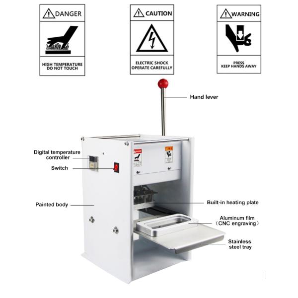 200ml roast durian aluminum foil box sealer plastic cube box liquid food packaging container