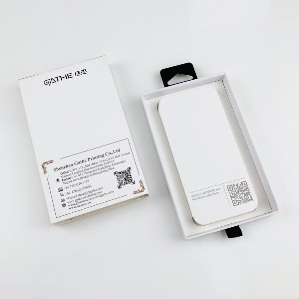 Custom Logo Sliding Drawer Cardboard Packaging Box Mobile Phone Case Box With Clear Windows Magnetic Closure