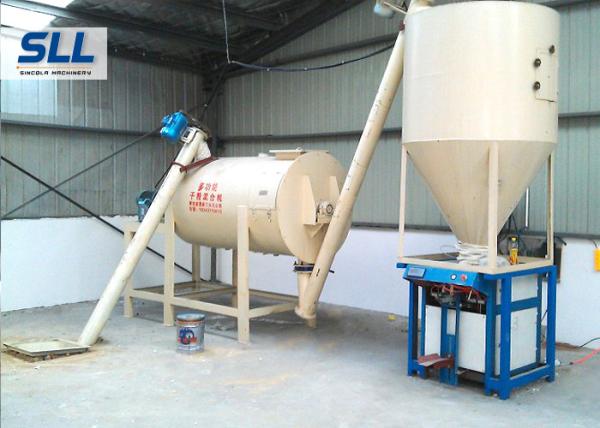 Automatic Feeding Dry Mix Mortar Production Line With River Sand Cement Fly Ash Material