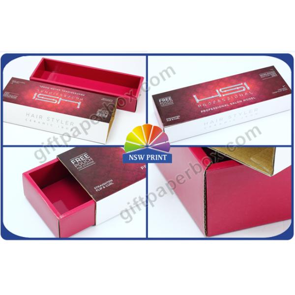 Гофрированная верхним сегментом коробка коробки для волос выправляет продукт, коробку выдвижения волос упаковывая